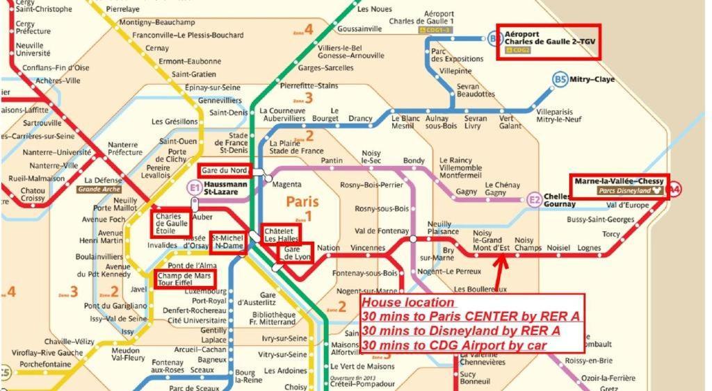 Chambre D'Hotes Proche De Disneyland Et Pas Loin De Paris Bussy-Saint-Georges Eksteriør billede